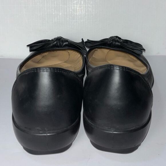 Hotter Jewel Shoes Ballerina Flats woman's size US 8 UK 6 Black Leather - Picture 15 of 16